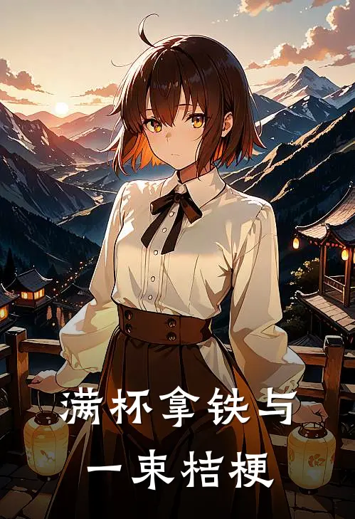 满杯拿铁与一束桔梗